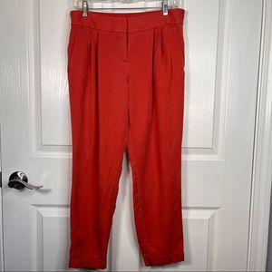 Ann Taylor LOFT Marisa Rust Lyocell Soft Ankle Length Pants Sz 4
